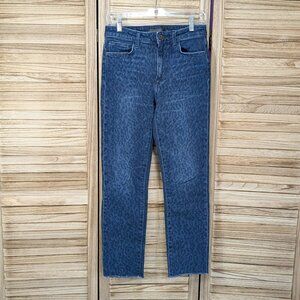 Joe's Jeans The Milla High Rise Straight Ankle Leopard Print Size 26